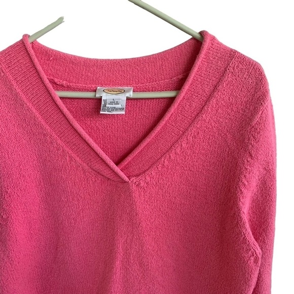 Talbots V-neck Sweater Pink Women’s Size Large - Picture 2 of 5